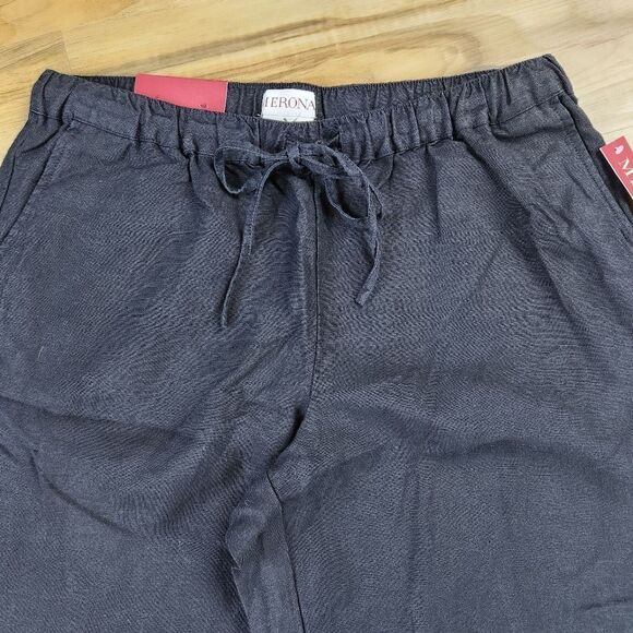 ☔️🔺️NWT Merona Black Linen Wide Leg Pants XSmall - Picture 8 of 11